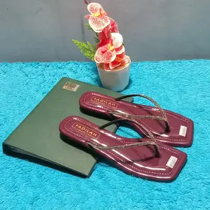 sandal empuk permata sandal jepit wanita tali mutiara blink