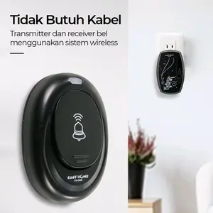 Bel Pintu Wireless Waterproof Tanpa Kabel Anti Air