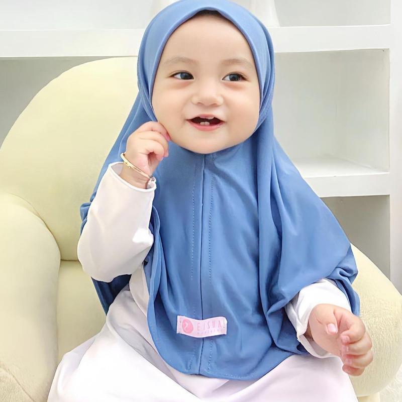 Hijab Bergo Instan Anak Bayi 03 bulan - 2 Tahun  Kerudung Muslim Segitiga Pashmina 4
