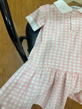Product Review of Váy đuôi cá cổ bẻ caro hồng pastel hình thêu xinh yêu dành cho bé gái từ 10-20kg from H** N** ⭐** 0