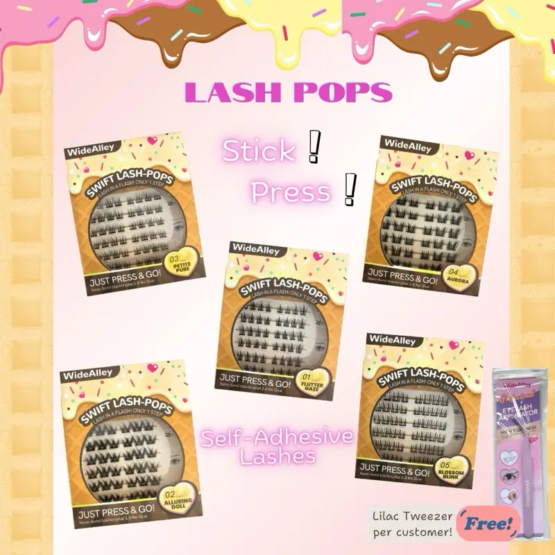 Glue-less Self adhesive Nano black bond Eyelashes