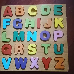 Puzzle Kayu Huruf Alfabet Edukasi Anak Lengkap A–Z / Mainan Montessori Puzzle Kayu Huruf
