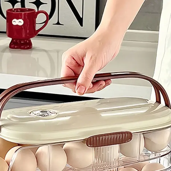 BONBOX TEMPAT PENYIMPANAN TELUR EGG BOX 2 SUSUN KOTAK PLASTIK BKE50202