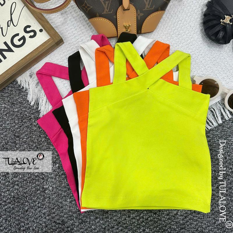 Áo Bé Gái 2 Dây Chéo Vải Zip Co Dãn Cực Tốt Áo Bé Gái Tulalove