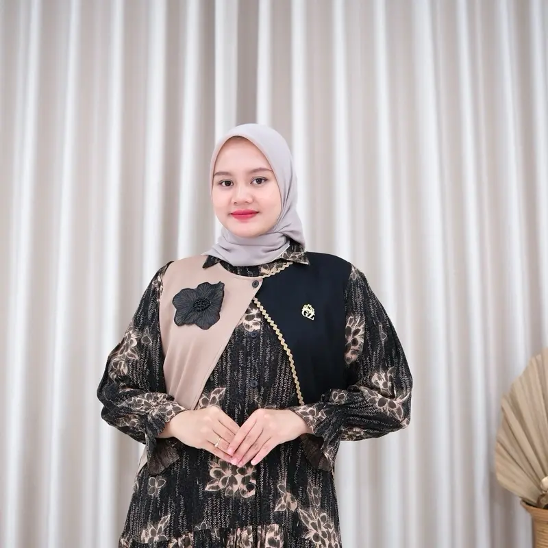 Gwenza - Zalina Setelan Celana Motif - Muslim  Wanita 2
