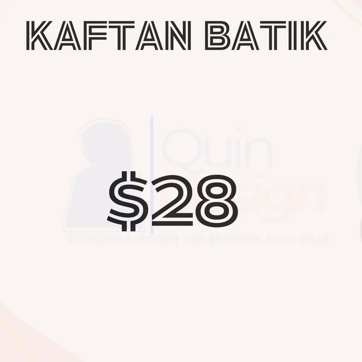 Kaftan batik collection-live only sale (satin/silk material, functional front zip and side pocket)