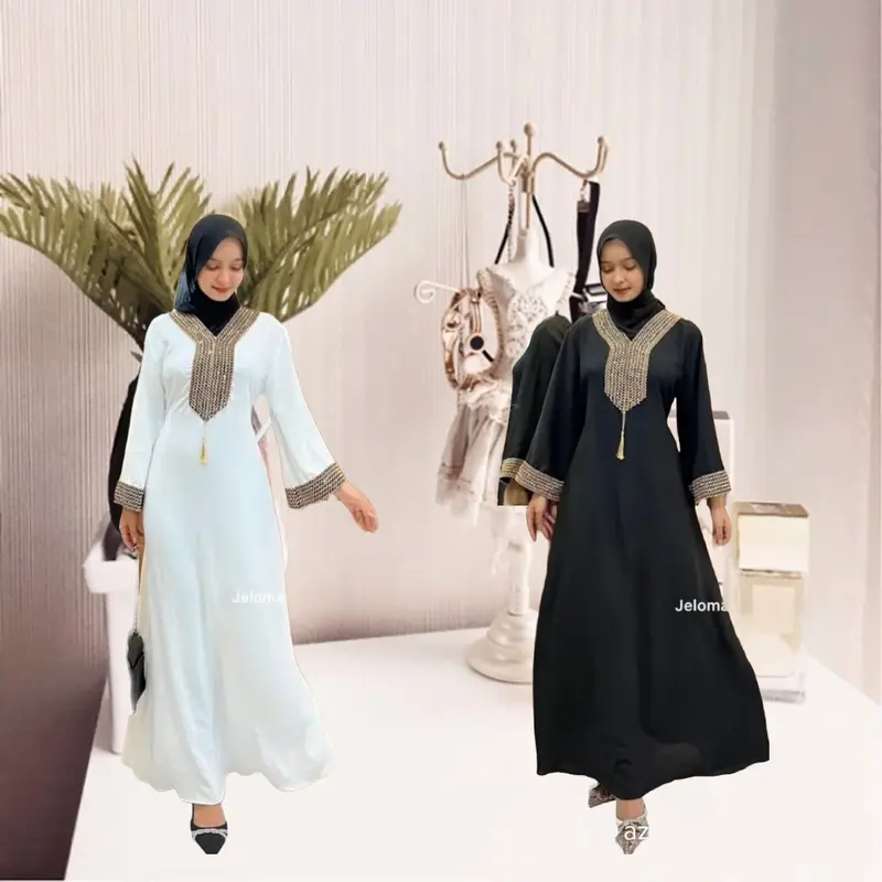 AK Store abaya crinkle/gamis abaya Muslim Syari Lebaran 1