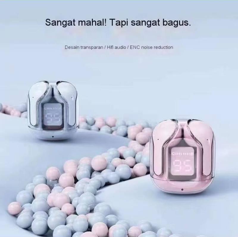 Product Introduction of (COD)Air31 HeadsetBluetooth TWS Wwirelles LED MenampilkanSuara HiFi Yang Transparan Stereo BassSpeaker Mini Henset Warna Morandi Earphoneaptop Ponsel Komputer Headphone KomputerWireless Microphone air 31 Handset tw 31earbuds w Handsfree Merah 24