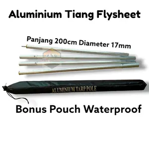 Tiang Flysheet Alumunium 200cm Trap Pole Tenda Camping