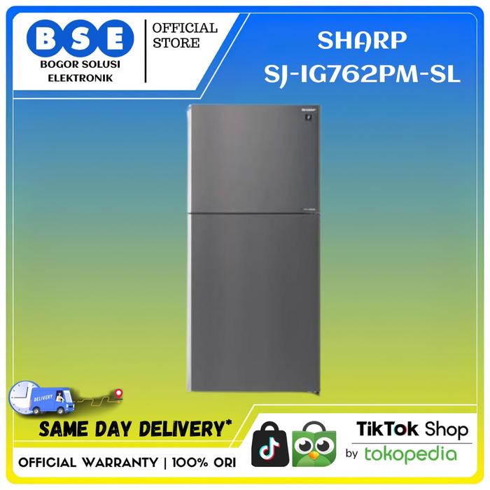 Gambar Kulkas Sharp SJ-IG762PM-SL 570L Inverter Sharp New Grand Vetro II dari Bogor Solusi Elektronik Kab. Bogor Tokopedia