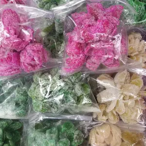 MANISAN BUAH PALA KERING 200 GRAM WARNA HIJAU - PUTIH - PINK ASLI