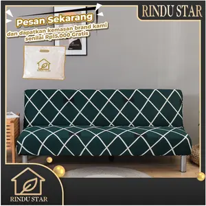Rindu.Star Penutup Sofa Elastic Cover Sofa Bed Pattern Modern Menarik Sarung Sofa Bed One Size