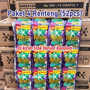 RINSO CAIR 20ml 1/2 DUS ISI  52 PCS SABUN CUCI PAKAIAN