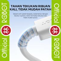 Gambar Robot RGXCC100 Kabel Data Cable Charger USB Type C to Type C Fast Charging 3A 65W - Hitam dari Liem Group Kota Administrasi Jakarta Barat 5 Tokopedia