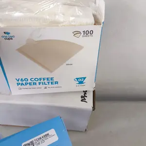 Paper Filter V60 One two cup Coffee Kertas Saringan Kopi V60 Drip 01/02 100pcs