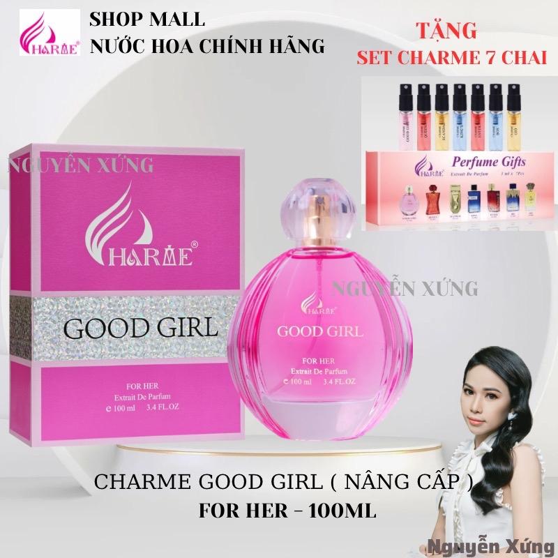GOOD GIRL 100ML ( NEW ) - NƯỚC HOA NỮ _ CHARME PERFUME ( TẶNG BỘ TEST CHARME )   (Women Cosmetic Perfume Xịt Thơm chính hãng for her )