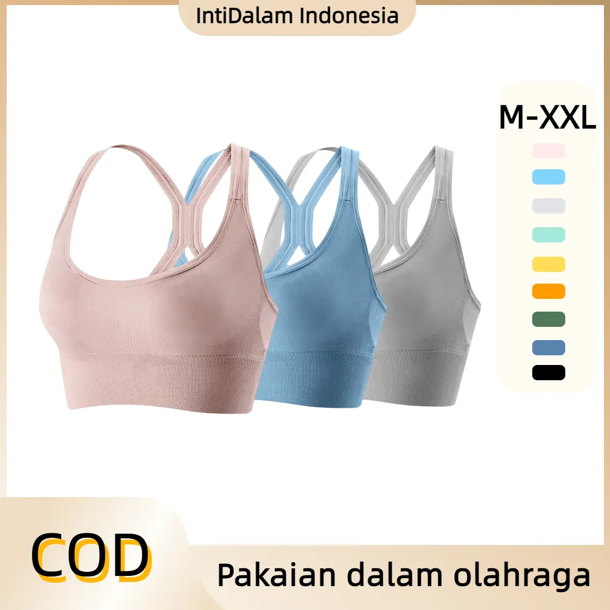 Sport Bra Cantik Belakang Indah Wanita Kering Cepat Yoga Lari Nylon Empuk Push Up Shockproof Kecantikan Punggung 2021