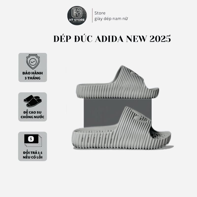    SIÊU SALE   Dép Quai Ngang Adid Mẫu Mới 2025 cao su đúc siêu nhẹ chống nước logo dập nổi trên bề mặt dép phù hợp cả nam cả nữ size 36-43. dép nam dép boy phố dép hot 