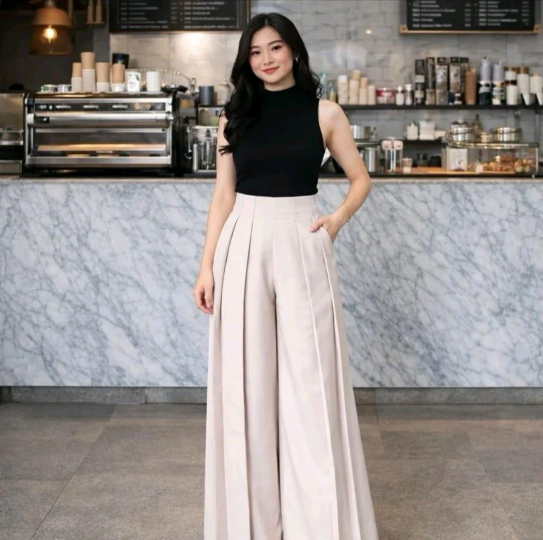 Lavie Pants - Kulot Highwaist Wanita - Celana Panjang Wanita - Celana Kerja Wanita