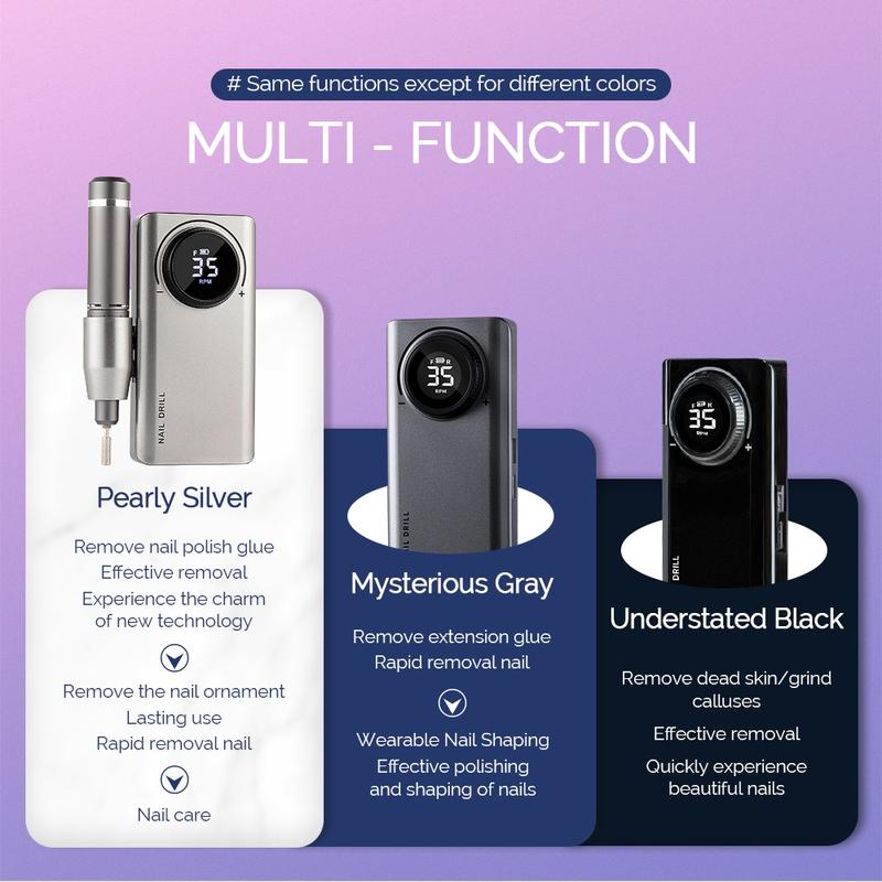 Product Introduction of Nail Grinder Nail Drill Machine Nail Polisher 0~35000rpm 30W Portable High-grade Nail Design Device Nail Care Manicure 21