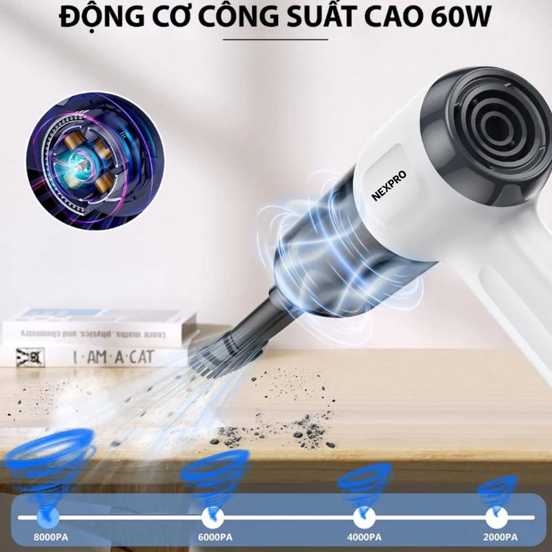 Máy Hút Bụi Cầm Tay Không Dây Nexpro hút Giường Nệm, Lông Chó Mèo 1