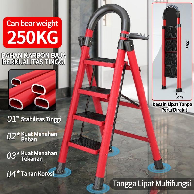 MUSIKO Tangga Lipat Multifungsi dengan 3 - 8 Langkah: 250kg Keamanan, Anti-Slip, Garansi 1 Tahun, COD, Ideal untuk Ibu Rumah Tangga & Tukang Bangunan! MUSIKO Tangga Lipat Multifungsi dengan 3 - 8 Langkah: 250kg Keamanan, Anti-Slip, Garansi 1 Tahun, COD, Ideal untuk Ibu Rumah Tangga & Tukang Bangunan!