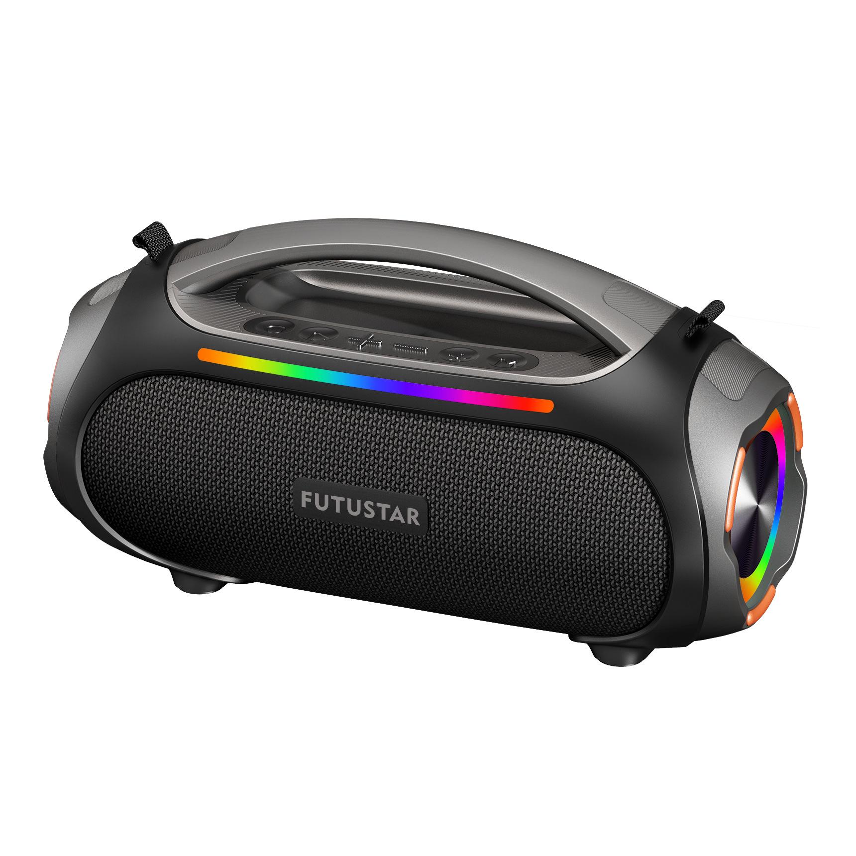 60W New High-Power Bluetooth Speaker, Outdoor Portable Waterproof Bass Speaker, Loud Volume with TF Card Slot