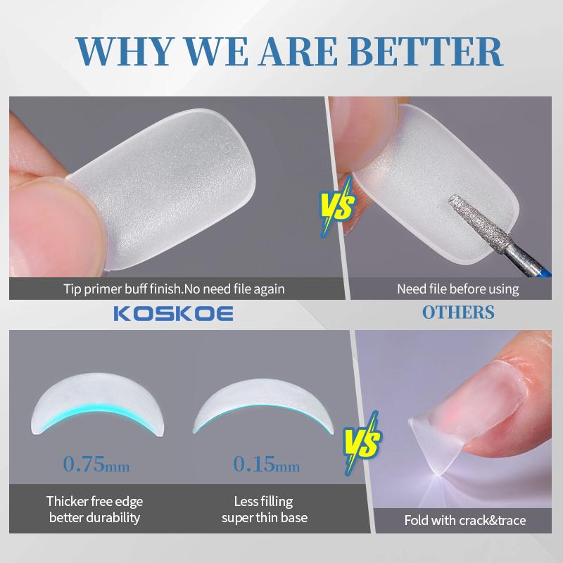 Đầu Móng Tay, Hình Dạng Ngắn Trung Bình Hình Vuông Hình Quả Hạnh, Dễ Tạo Nối, Trùm Kín Móng Tay Giả Nhân Tạo, Móng Tay Giả, 300 Cái / Hộp 4