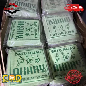 BATU HIJAU AKARY BATU GOSOK POLES PENGKILAP KROM / CHROME, STAINLESS STEEL, BESI, DAN DIRAL.