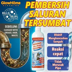 Pembersih Saluran Air 500ml Anti Sumbat Ampuh – Pelancar Pipa Toilet WC Kamar Mandi Wastafel Dapur, Penghancur Lemak & Kotoran Membandel