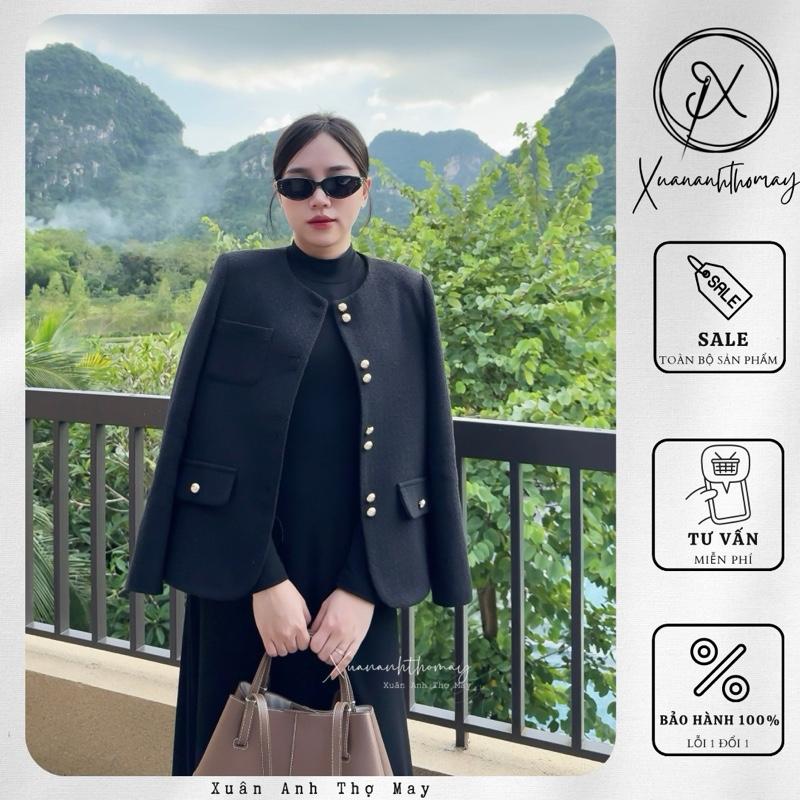 Áo khoác dạ hạt cúc đôi dáng ngắn 60cm - Xuananhthomay
