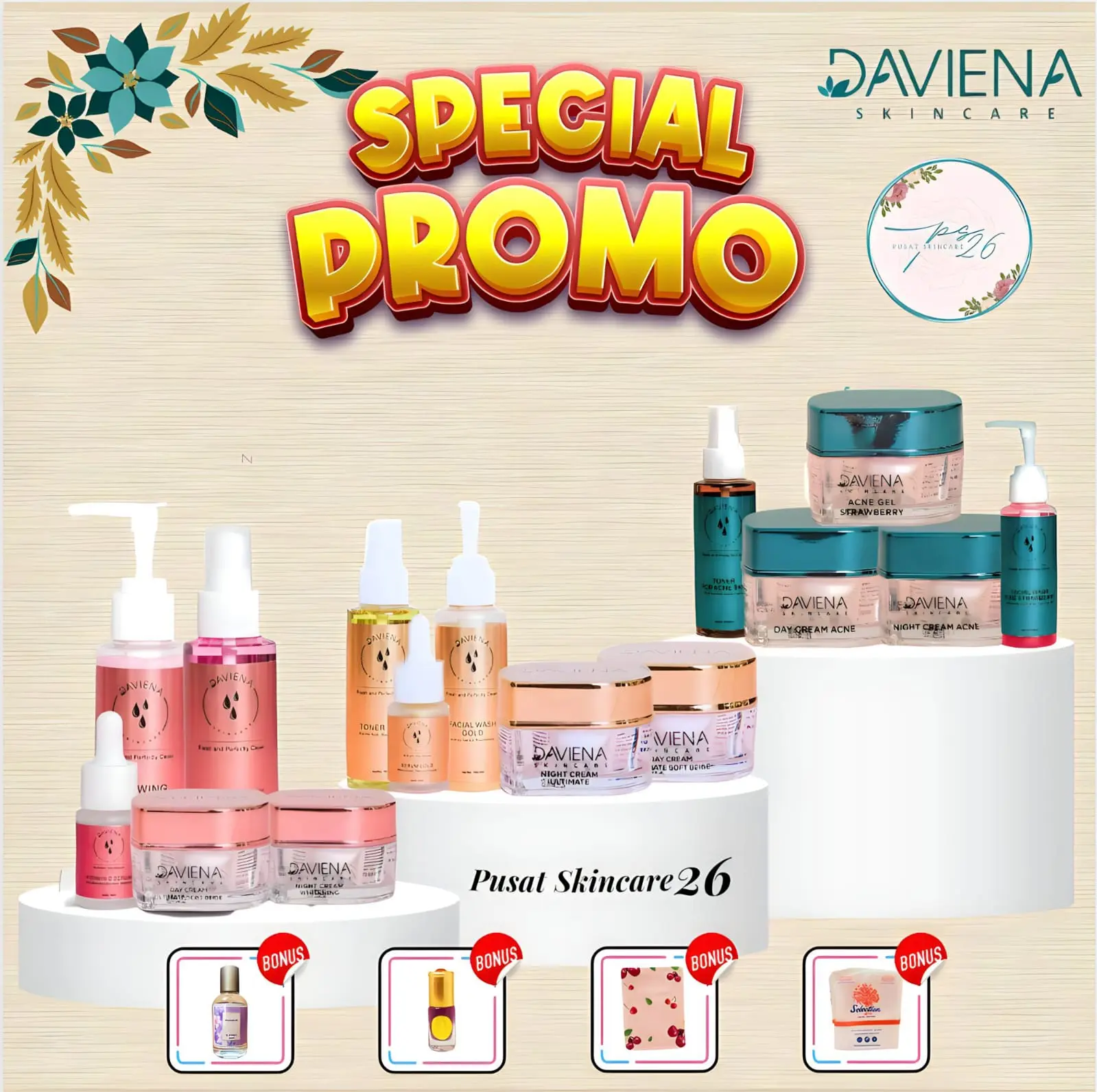 Daviena Skincare Glow Series // Acne Series // Gold Series