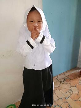 Product Review of set gamis hitam putih /seragam sekolah anak Paud TK MD bahan katun toyobo usia 3-11tahun Katun Polos Hitam Putih from H**e 0