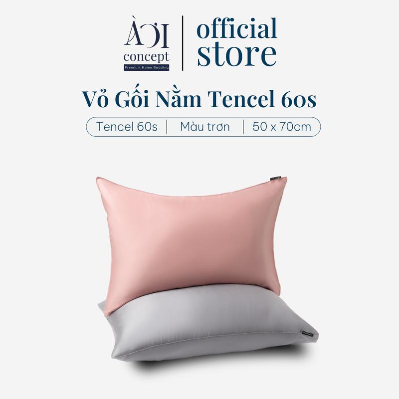 Vỏ Gối Nằm Lụa Tencel 60s Cao Cấp À Ơi Concept – Mềm Mịn, Thoáng Mát, Nhiều Màu Sắc