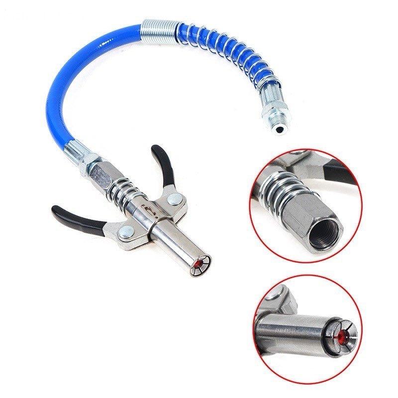 Product Introduction of Lensent Car Grease Nozzle + 30cm hose Grease Coupler Heavy-Duty Quick Release Grease Gun Coupler Two Press Easy to Push Accessories 31