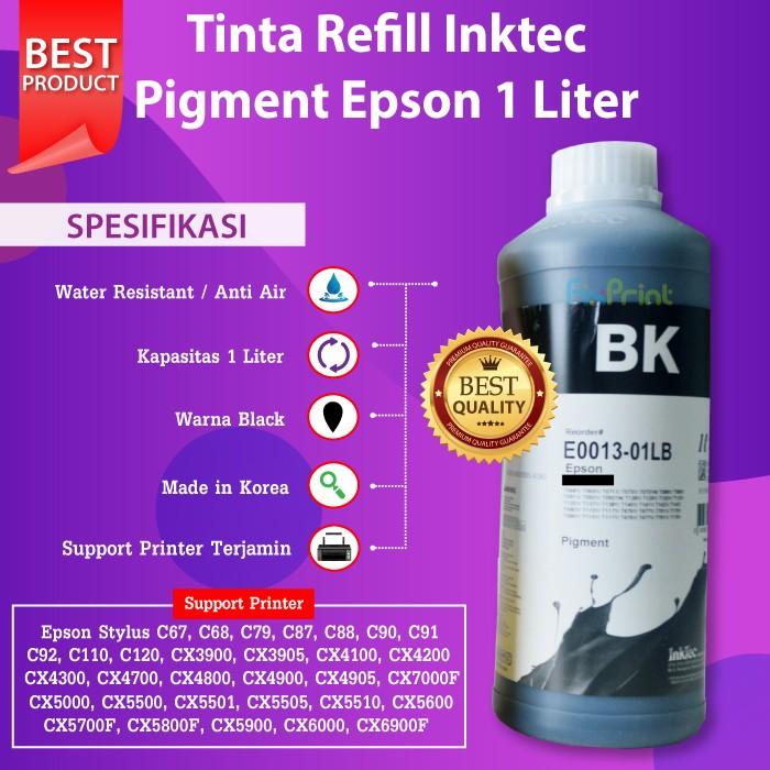 Tinta Pigment InkTec E0013-01LM Magenta 1 Liter Refill Printer Epson 1