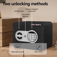 Gambar Locksworth Brankas Uang / Kotak Uang Besi / Kotak Emas / Cash Box 23x17x17 Deposit Box Double Unlocking Step VS4501 - Black dari Deli.Indonesia Kab. Tangerang 5 Tokopedia