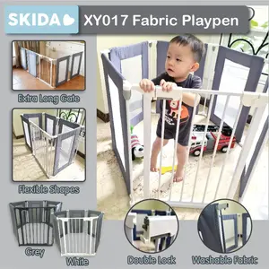 Baby Safe XY017 Playpen Fabrick Pagar Pengaman Anak Extra Long Fence Gate Hewan Bayi