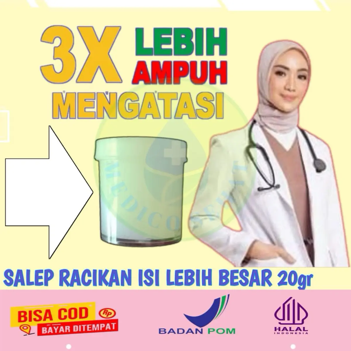 (COD) Krim racikan sepesialis kulit untuk eksim dan scabies isi 20gram Sehat