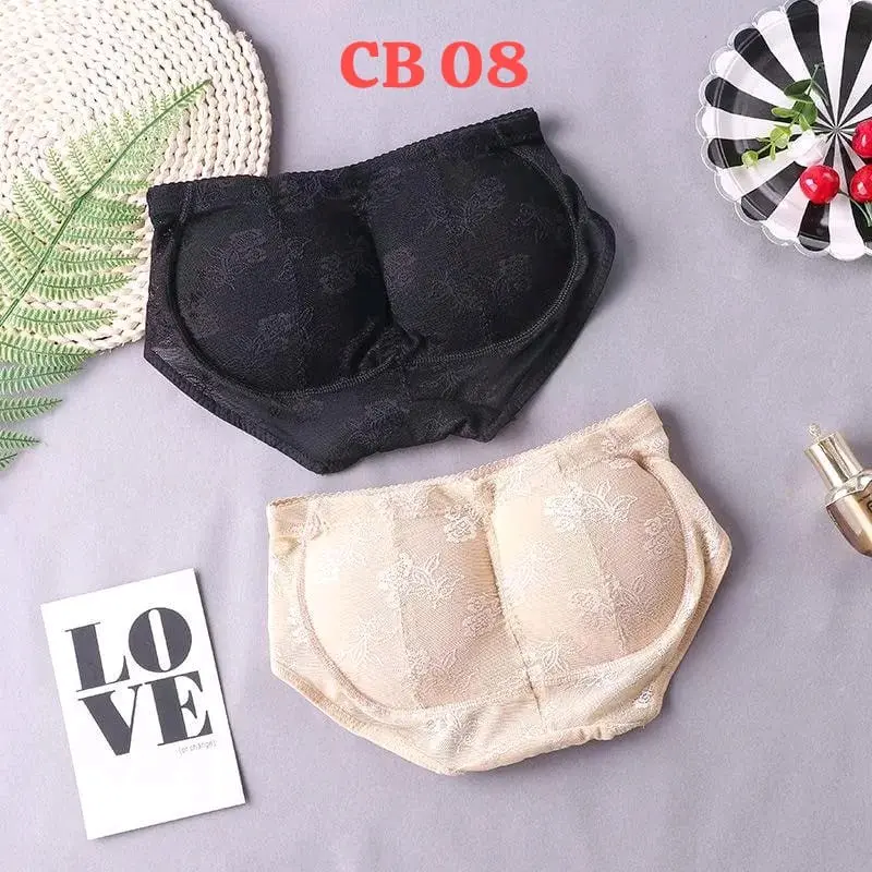 Celana Dalam Busa Brokat Pembesar Bokong Uk S - XXL nyaman dipakai Pendek Katun Dewasa Motif Hitam Cream