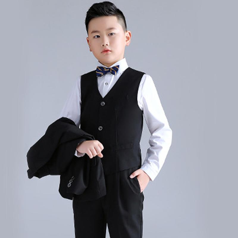 Justblack Setelan Jas Blazer Anak Laki-laki Umur 2-13 Tahun Basic List Putih Kancing Dua Terbaru 5