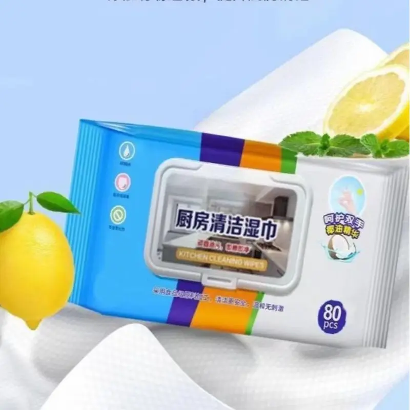 STV Tisu Basah Dapur Isi 80 Lembar Pembersih Minyak Praktis Kain Lap Basah Serbaguna Tissue Multifungsi Kitchen Wipes 8