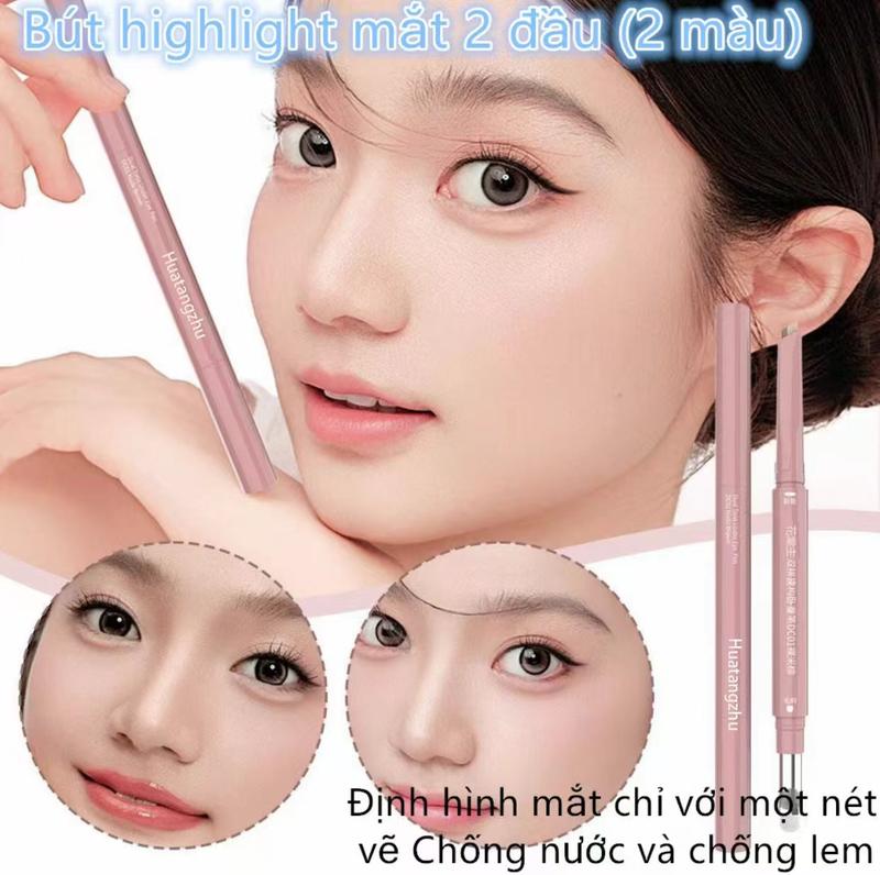  Bút Phồng Dưới Mắt Đánh Vần Đôi Sản Phẩm Hai Trong Một Để Làm Nổi Bật Và Bóng Tạo Ra Cái Nhìn Phồng Dưới Mắt Tự Nhiên Và Ba Chiều Bút Đa Năng Để Trang Điểm Dưới Mắt 