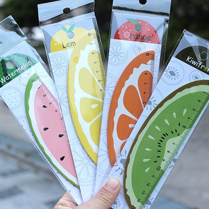 Fruit Ruler 15cm Creative Fruit Wooden Ruler Cute Decoration Measuring Tool ...