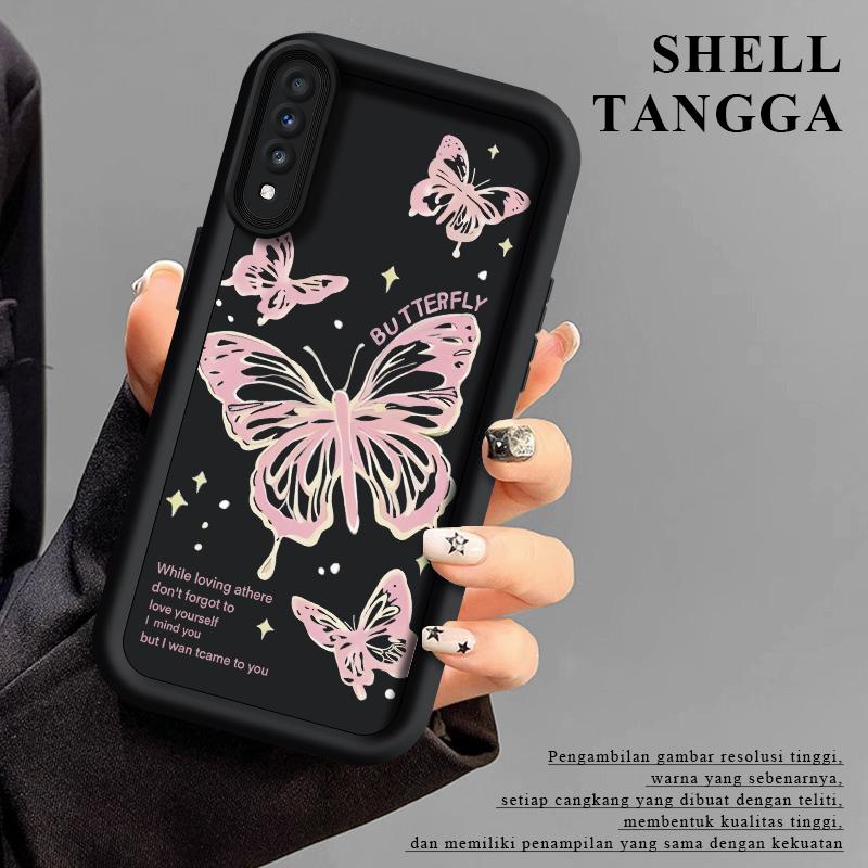 casing hp softcase butterfly simple for SAMSUNG A70 2