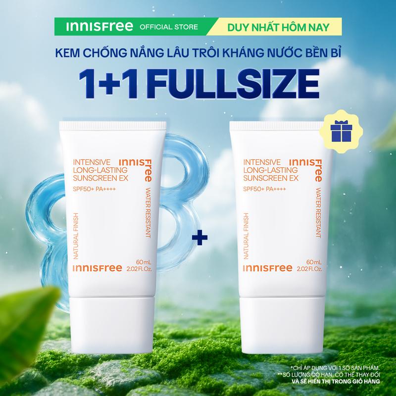 [MUA 1 TẶNG 1] Kem chống nắng lâu trôi INNISFREE Intensive Long Lasting Sunscreen EX 60mL