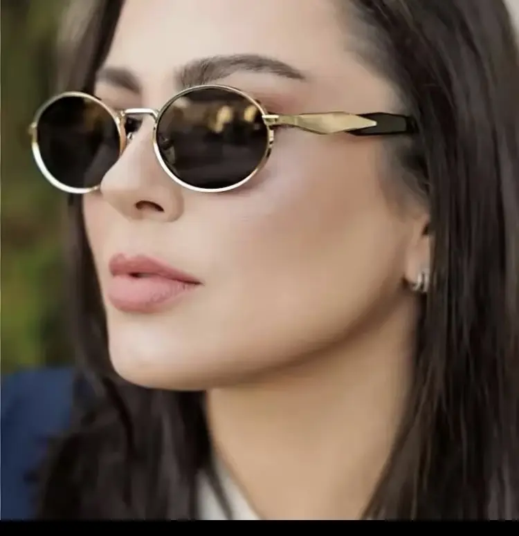 Kacamata Hitam Wanita Fashion Oval ABL9000PR Full Set Box dan lap Sunglasses 0