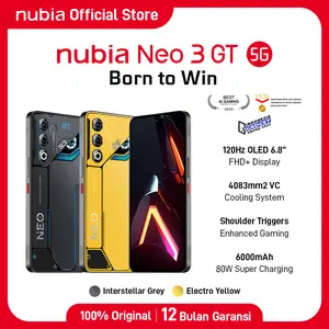 [EXCLUSIVE BANGROY] Handphone Gaming nubia Neo 3 GT 5G RAM 20 GB (8 +12 GB) + ROM 256 GB 6000mAH Super Fast Charging 80W Garansi Resmi