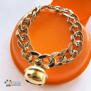 Kalung Kucing Rantai Gold Dan Silver Lonceng Besar 26mm Bisa Request