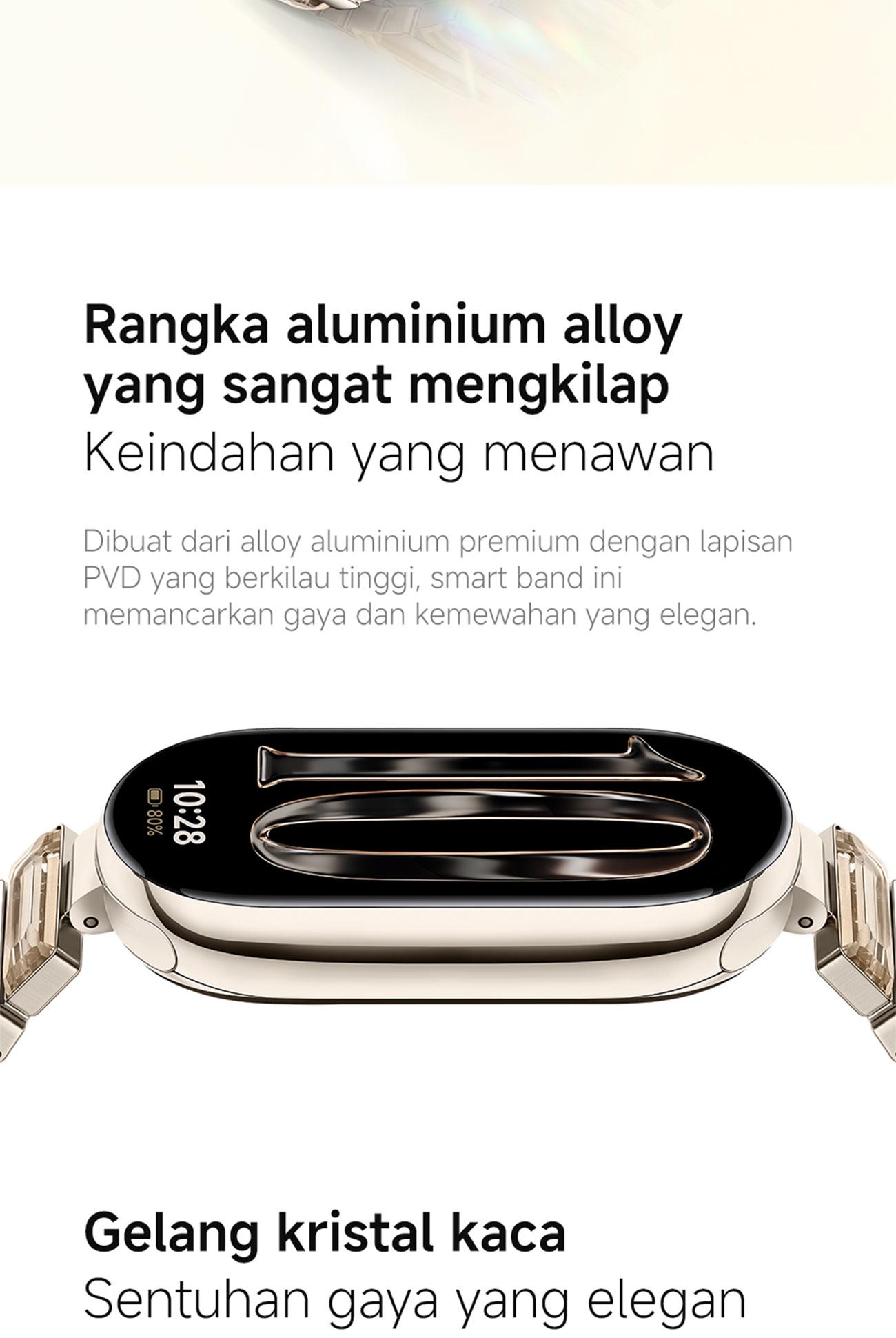 [toni_cu] Xiaomi Smart Band 10 | 1.72" AMOLED display in a sleek design | Premium style with colorful and ceramic frame edition | Premium metal strap with crystal-glass glimmer edition | 150+ sports modes with sleep and heart tracking [Official Store]